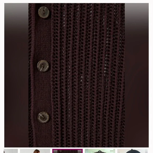 Urban Outfitters BDG Unisex Beach Cardigan NWOT in Brown - Picture 5 of 9